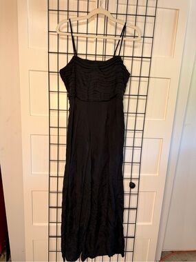 Madewell Black Spaghetti-Strap Jumpsuit